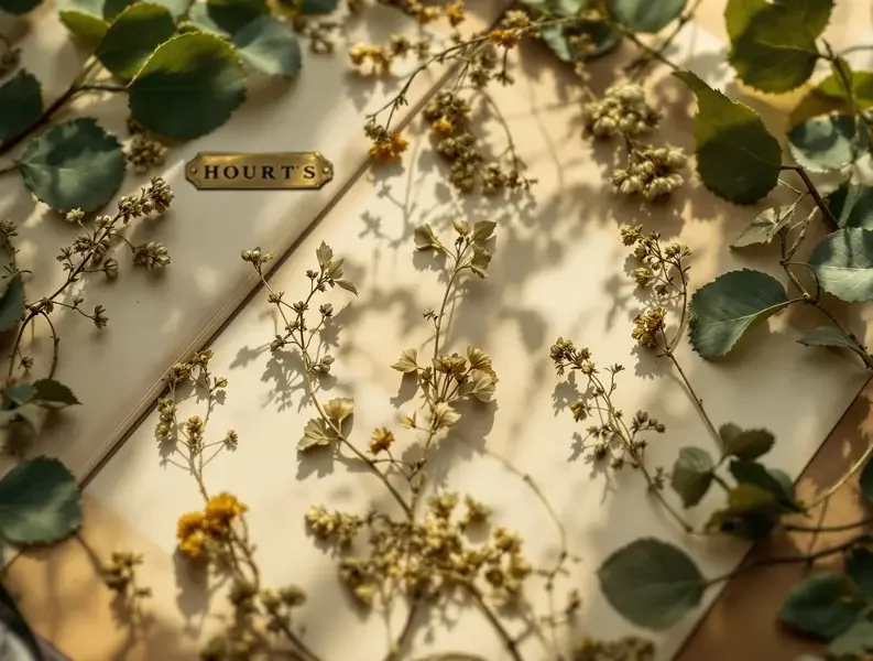 植物世纪 · 百年经典 - 蜜桃影视 植物世纪经典片单封面,标本馆里压制的植物与黄铜标签